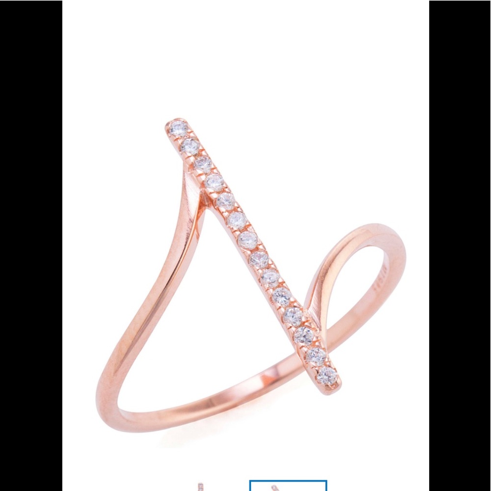 Silver Treasures/Cubic Zirconia 14k Rose Gold Over silver band!